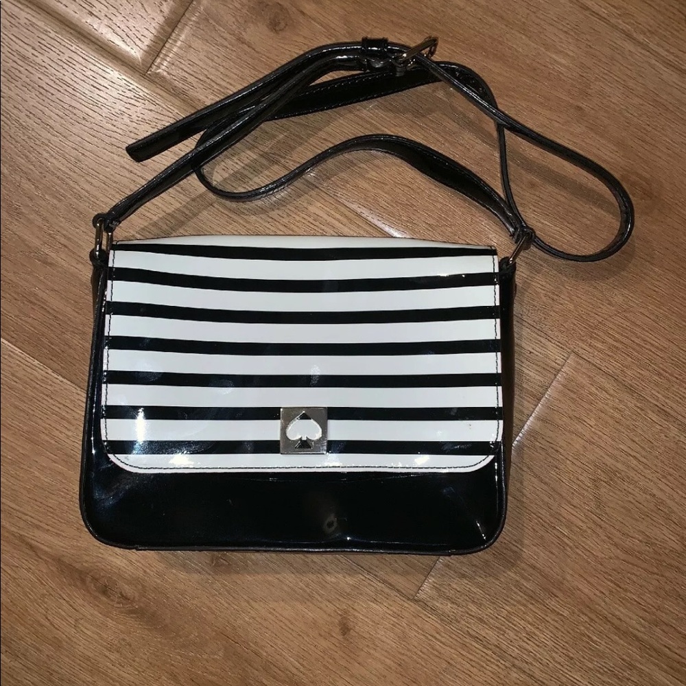 Kate Spade Striped Patent PVC Leather Crossbody